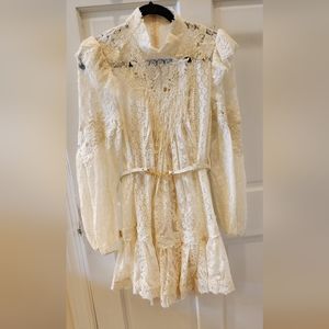Authentic Zimmermann Lace Belted Dress